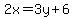 2x+=+3y%2B6