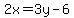 2x+=+3y+-+6