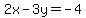 2x+-+3y+=+-4