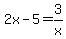 2x+-+5+=+3%2Fx