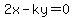 2x+-+ky+=+0