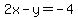 2x+-+y=+-4
