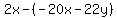 2x-%28-20x-22y%29