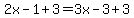 2x-1%2B3=3x-3%2B3