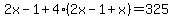 2x-1%2B4%282x-1%2Bx%29=325
