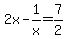 \"2x-1%2Fx=7%2F2\"