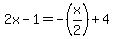 2x-1=-%28x%2F2%29%2B4