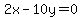 2x-10y=0