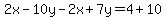 2x-10y-2x%2B7y=4%2B10