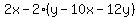 2x-2%28y-10x-12y%29