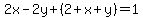 2x-2y%2B%282%2Bx%2By%29=1