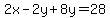 2x-2y%2B8y=28