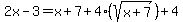 2x-3=x%2B7%2B4%28sqrt%28x%2B7%29%29%2B4