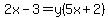 2x-3+=+y%285x%2B2%29