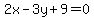 2x-3y%2B9=0