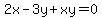 2x-3y%2Bxy=0