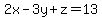 2x-3y%2Bz=13