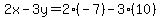 2x-3y=2%28-7%29-3%2810%29