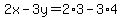 2x-3y=2%2A3-3%2A4