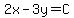2x-3y=C