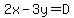2x-3y=D