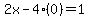 2x-4%280%29=1