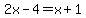 2x-4+=+x%2B1