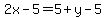2x-5=5%2By-5