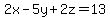 2x-5y%2B2z=13+