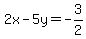 2x-5y=-3%2F2