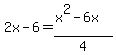 2x-6=%28x%5E2-6x%29%2F4