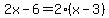 2x-6=2%28x-3%29