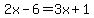 2x-6=3x%2B1
