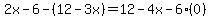2x-6-%2812-3x%29=12-4x-6%280%29