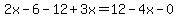 2x-6-12%2B3x=12-4x-0