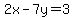 2x-7y=3