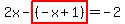 2x-highlight%28%28-x%2B1%29%29=-2
