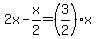 2x-x%2F2=%283%2F2%29x