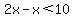 2x-x+%3C+10
