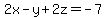 2x-y%2B2z=-7