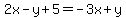 2x-y%2B5=-3x%2By