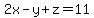 2x-y%2Bz=11