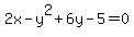2x-y%5E2%2B6y-5=0