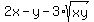 2x-y+-+3%2Asqrt%28xy%29+