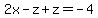 2x-z%2Bz=-4
