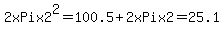 2xPix2%5E2=100.5+%2B+2xPix2=25.1