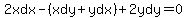 2xdx-%28xdy%2Bydx%29%2B2ydy=0