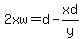 2xw=d-xd%2Fy