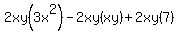 2xy%283x%5E2%29-2xy%28xy%29%2B2xy%287%29