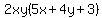 2xy%285x%2B4y%2B3%29